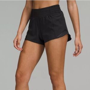 Lululemon 12 Hotty Hot Shorts Black Active Workout Running